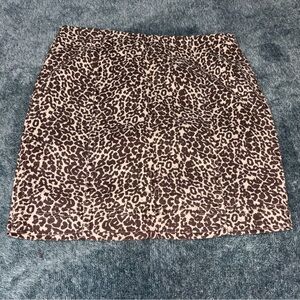 Free People Modern Femme Novelty Leopard Print Mini-Skirt Size 4